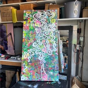 Colorful Swirl Canvas Art